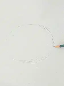 a pencil oval