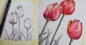 How to Paint Tantalizing Watercolor Tulips
