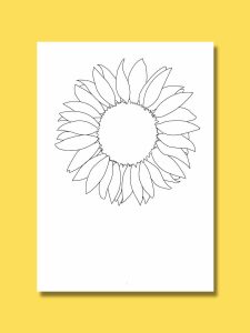 sunflower large printable