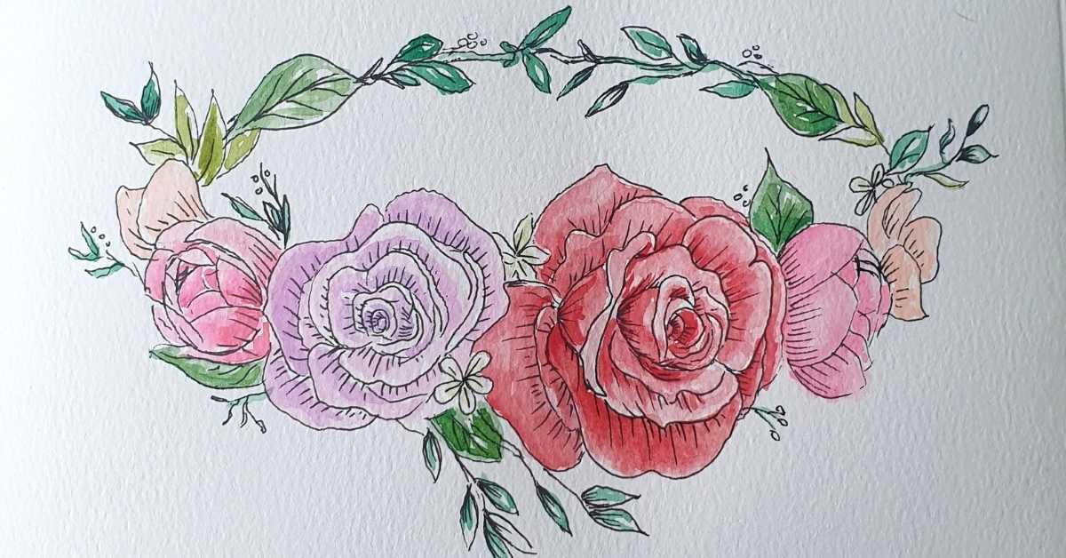 flower crown drawing feature image