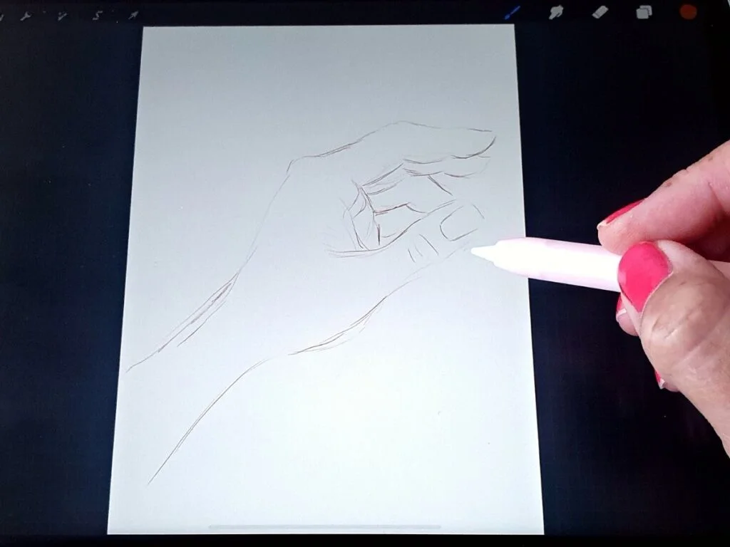 digital hand drawing on procreate