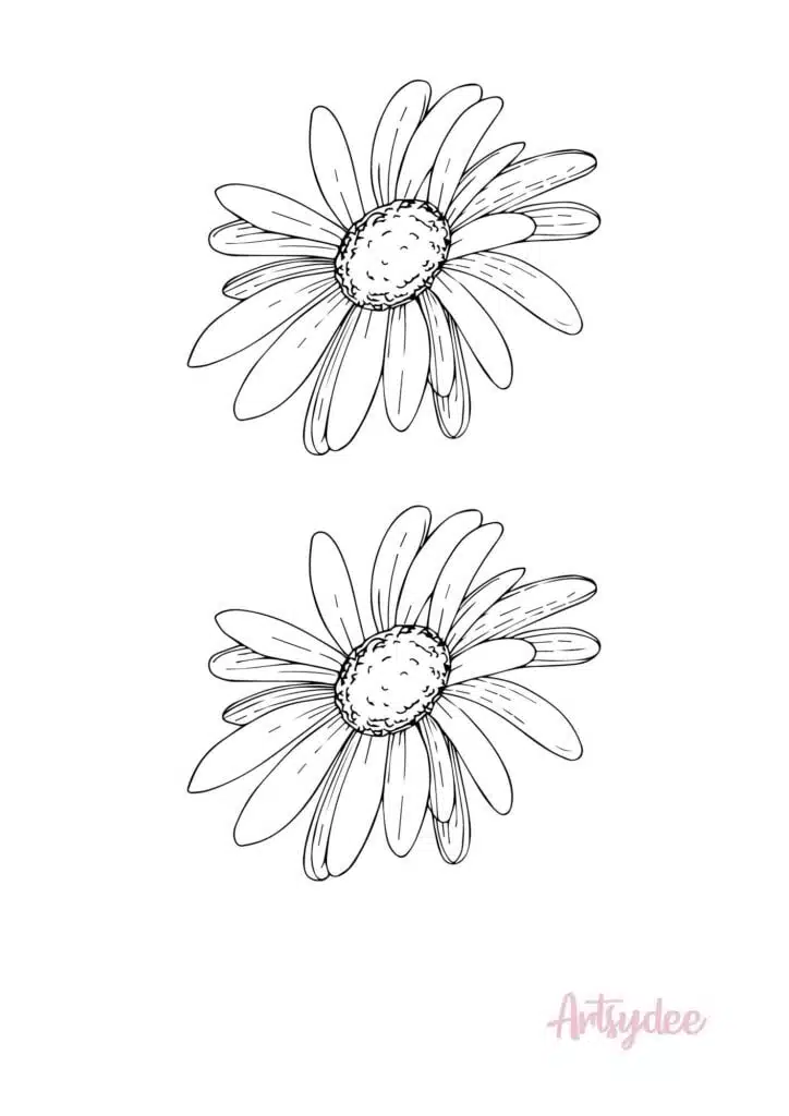 medium daisy head templates