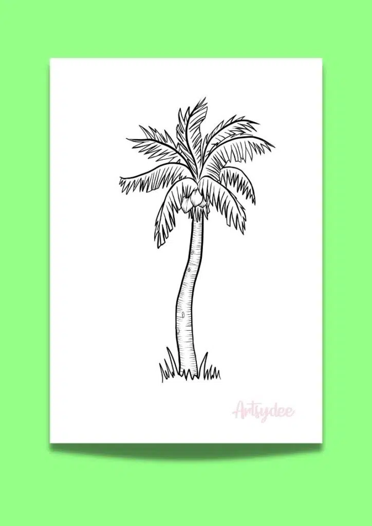 single large palm tree template