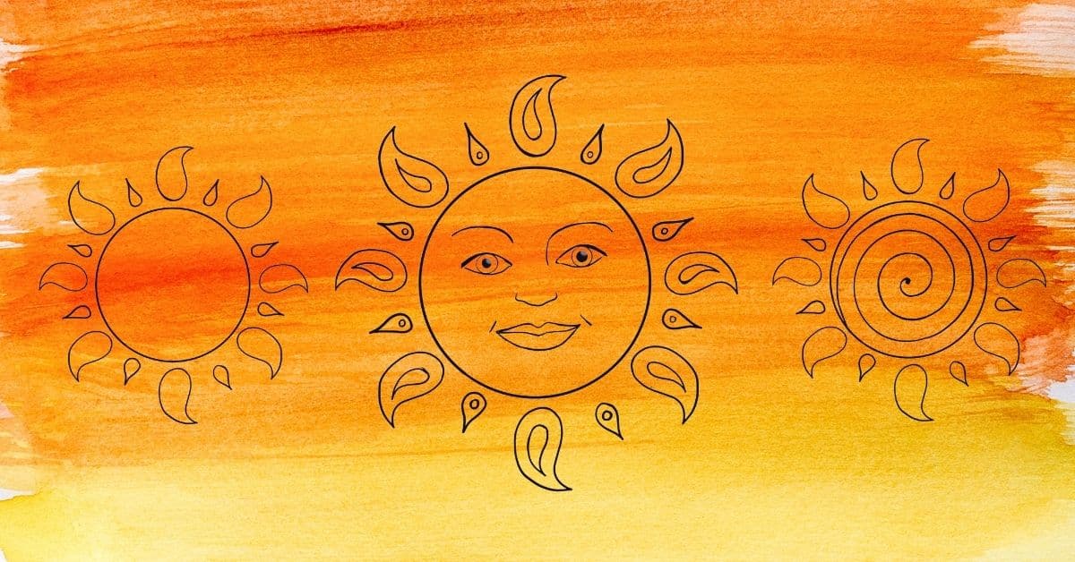 Looking For A Sun Template 8 Free Printable Suns To Warm Your Creative Projects Artsydee Drawing Painting Craft Creativity