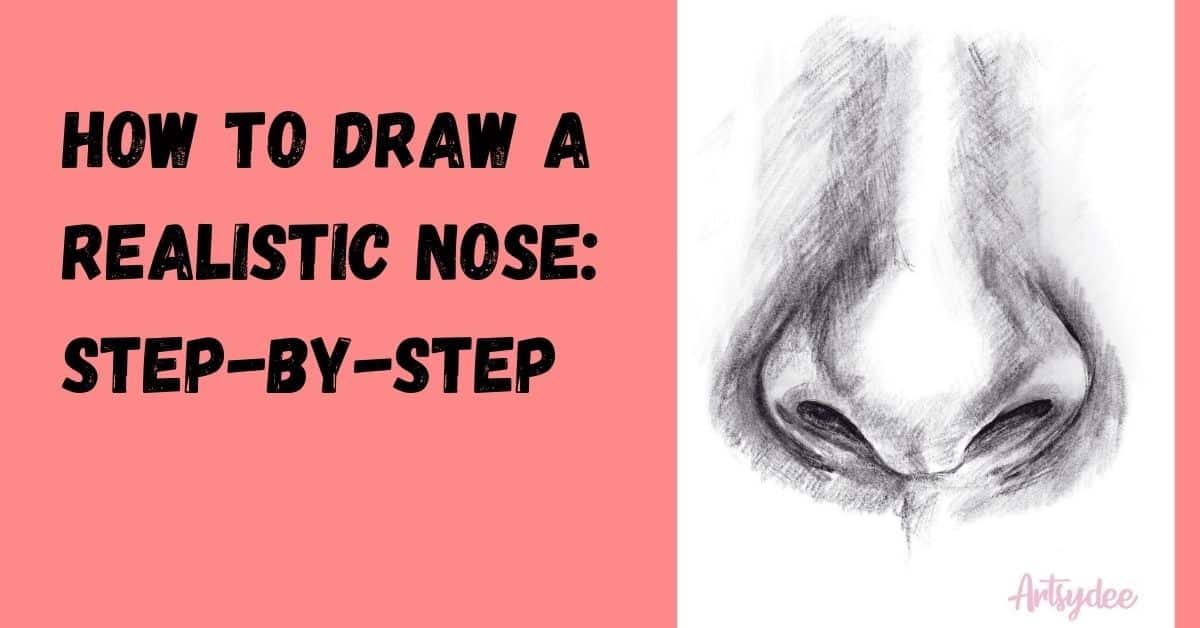 How to draw a nose step by step step featured image