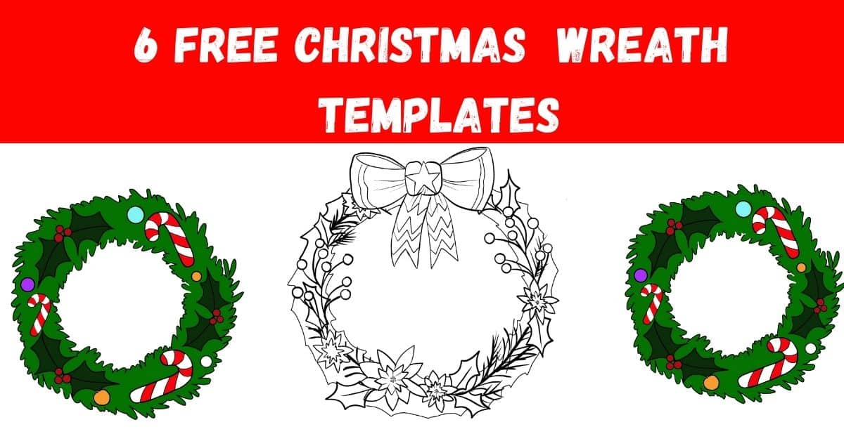 christmas wreath template feature image