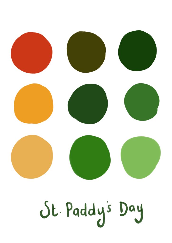 St Patricks Day color palette for Procreate